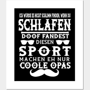 Schlafen Opa Nickerchen Mittagsschlaf Spruch Posters and Art